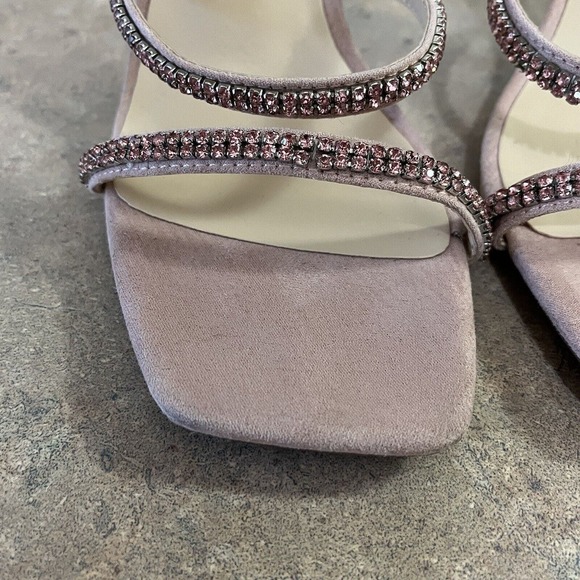 Bebe Calliope Rhinestone Square Toe Stiletto Heels Pink Women’s Size 9.5 - Picture 5 of 12